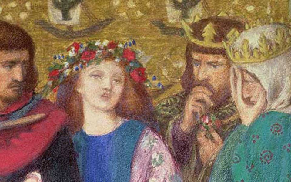 Dante Gabriel Rossetti 'The First Madness of Ophelia' 1864. Courtesy of Gallery Oldham