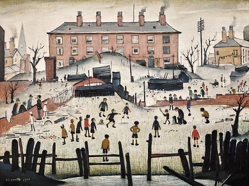 A Cricket Match by LS Lowry